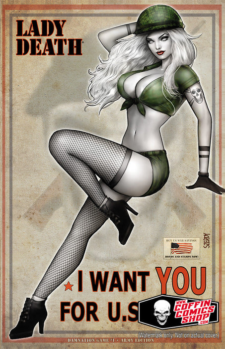 Lady Death: Damnation Game #1 -  Army Edition (BP Edition!) - Catacomb 8/13