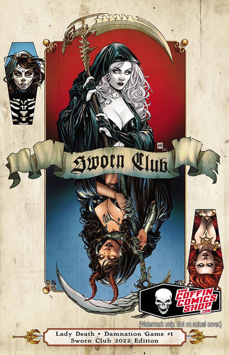 Lady Death: Damnation Game #1 - Sworn Club 2022 Edition (Mockup) - Catacomb 8/20