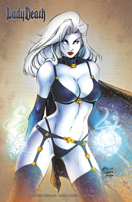 Lady Death: Diabolical Harvest #1 - Instant Metallic Edition (Catacomb 9/12)