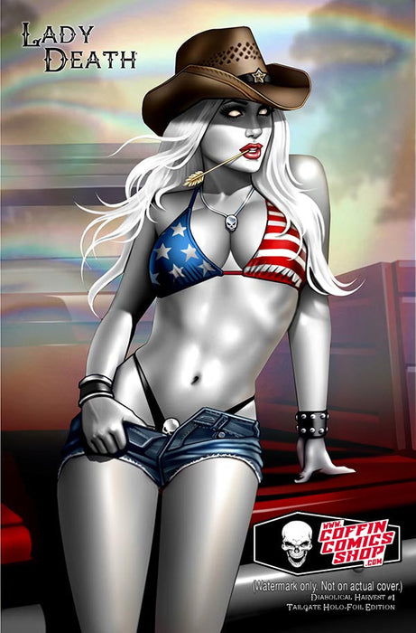 Lady Death: Diabolical Harvest #1 - Tailgate Holo-Foil Edition (Mockup) - Catacomb 7/30