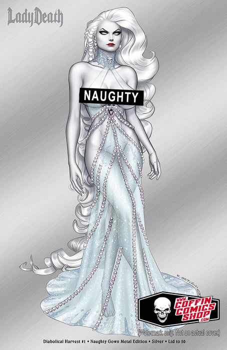 Lady Death: Diabolical Harvest #1 - Naughty Gown Metal Chase Edition - Silver
