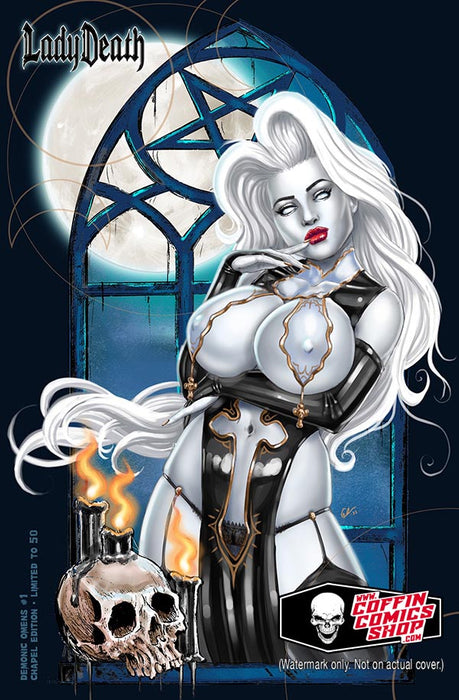 Lady Death: Demonic Omens #1 - Chapel Edition (Mockup) - Warehouse Finds 12/18