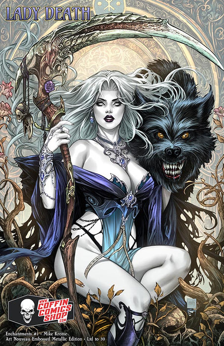 Lady Death: Enchantments #1 - Mike Krome Art Nouveau Embossed Metallic Edition