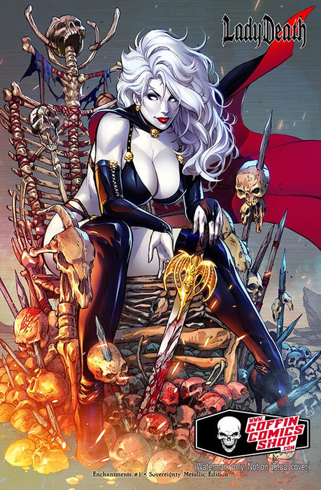 Lady Death: Enchantments #1 - Sovereignty Metallic Edition (Mockup) - Catacomb 10/31