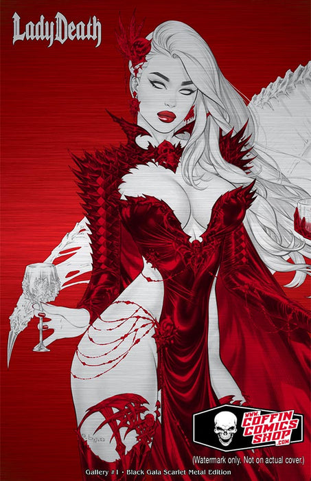 Lady Death: Gallery #1 - Black Gala Scarlet Metal Edition