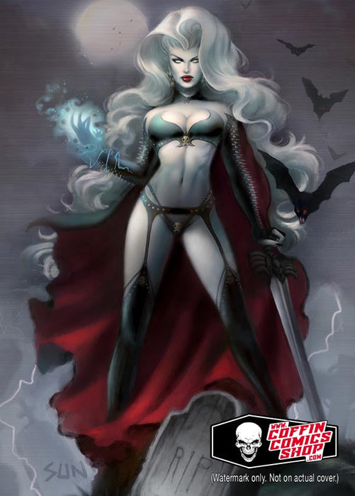 Lady Death: Grave Whisperer Metallicard (BP Edition!) - Catacomb 6/4