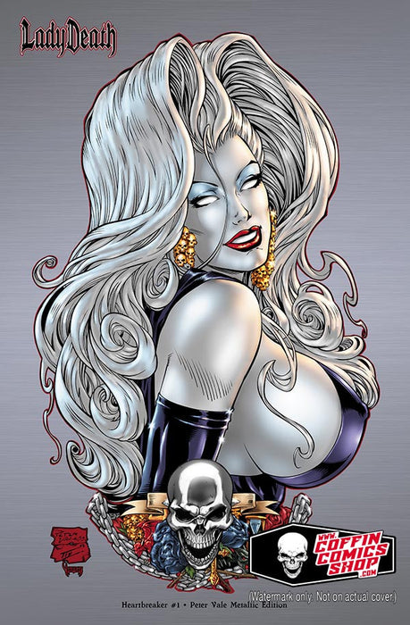 Lady Death: Heartbreaker #1 - Peter Vale Metallic Edition (BP Edition!) - Catacomb 6/25