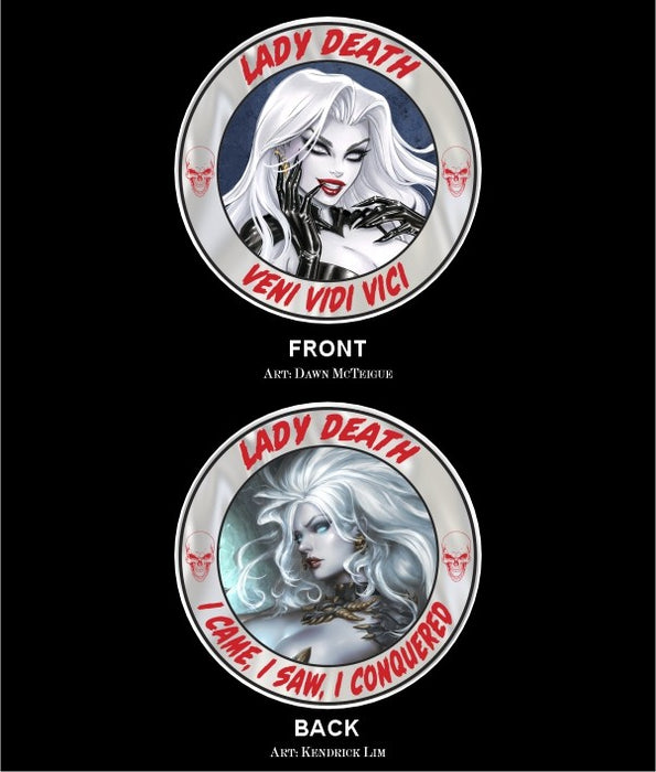 Lady Death: Immortal Deception Challenge Coin - Silver