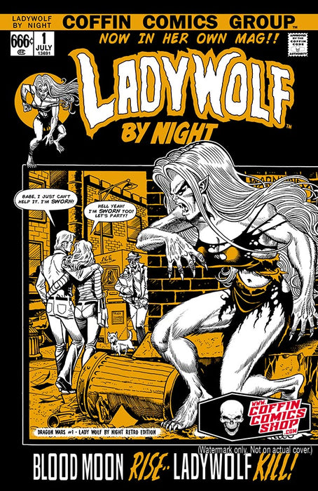 Lady Death: Killers #1 - Lady Wolf by Night Retro Edition - Pulido / Butler Signed (Tomb Treasures 12/17)