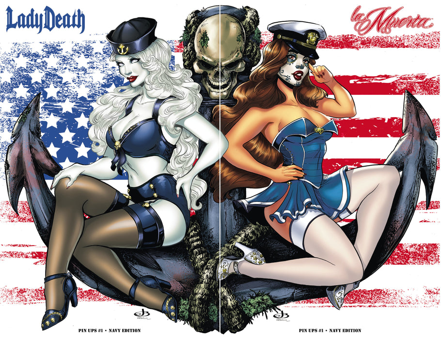 Lady Death / La Muerta: Pin Ups #1 - Navy Editions 2-book Set (LOW #4) - Catacomb 12/18