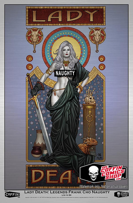 Lady Death: Legends Frank Cho Naughty 11x17" Metal Print
