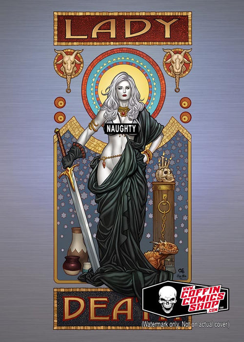 Lady Death: Legends Frank Cho Naughty Metallicard