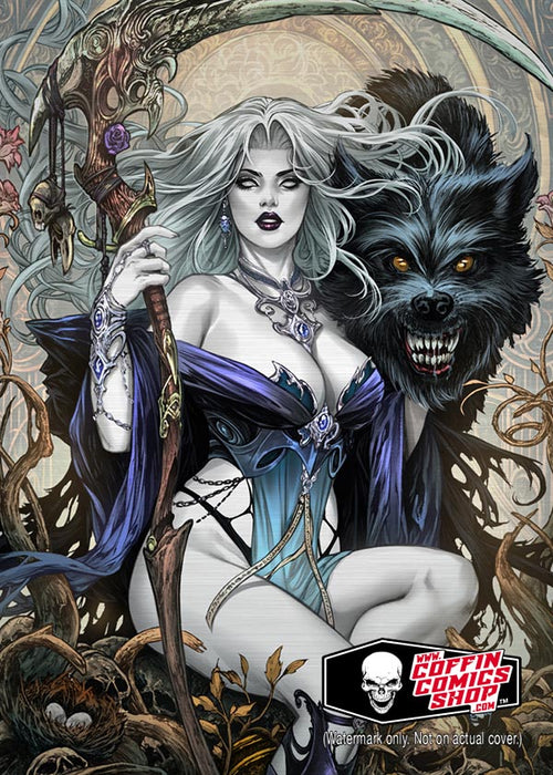 Lady Death: Mike Krome Art Nouveau Metallicard
