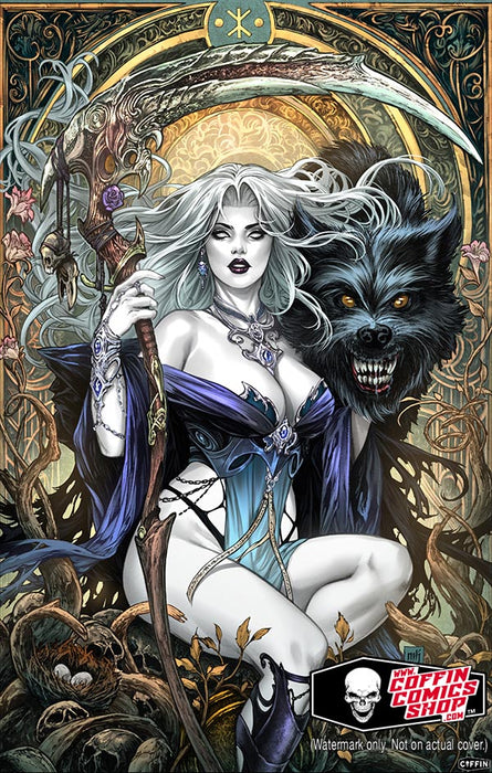 Lady Death: Mike Krome Art Nouveau 11x17" Print