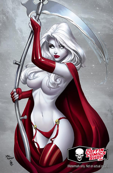 Lady Death: Majestic #1 - Crimson Reaper Embossed Metallic Virgin Art Edition