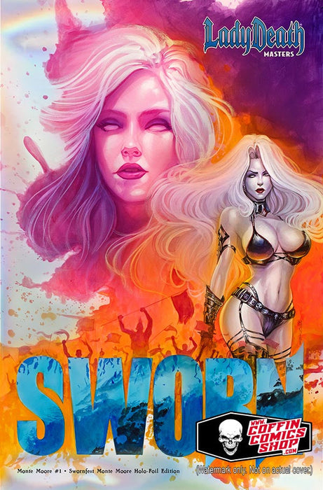 Lady Death: Masters - Monte Moore #1 Swornfest Monte Moore Holo-Foil Edition (Mockup) - Catacomb 12/18