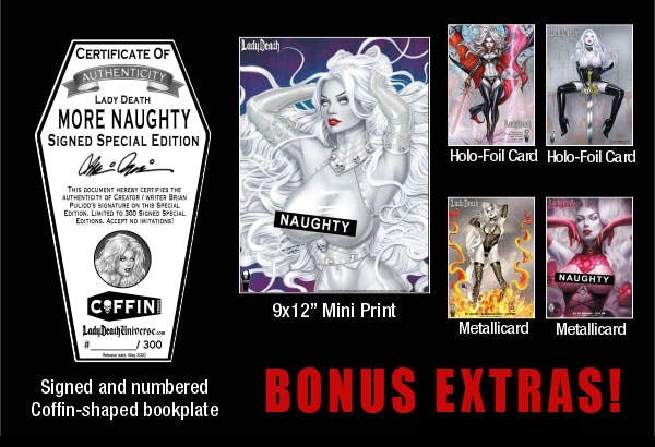 Lady Death: More Naughty! Signed Special Edition Hardcover Art Book (LOW #6) - Catacomb 11/14