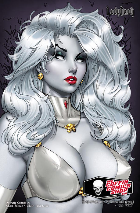 Lady Death: Necrotic Genesis #1 - Chase Edition - White (BP Edition!) - Catacomb 7/23