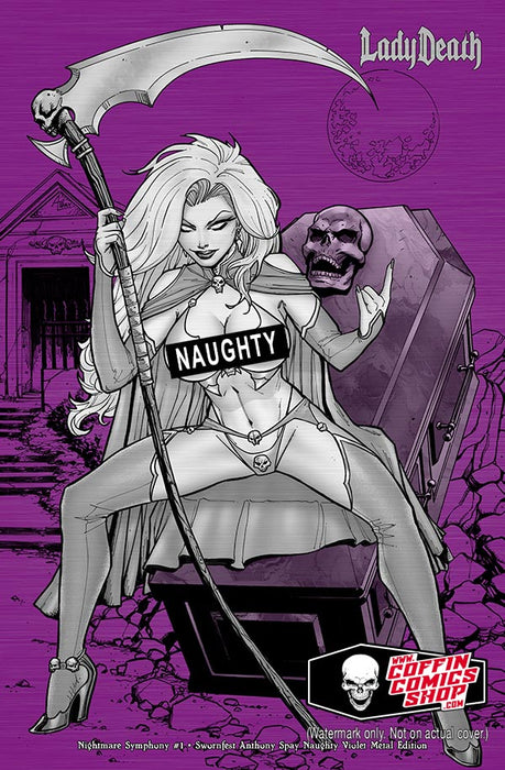 Lady Death: Nightmare Symphony #1 - Swornfest Anthony Spay Naughty Violet Metal Edition