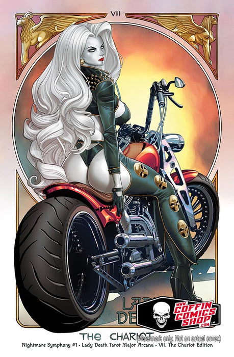 Lady Death: Nightmare Symphony #1 – Lady Death Tarot Major Arcana – VII. The Chariot Edition