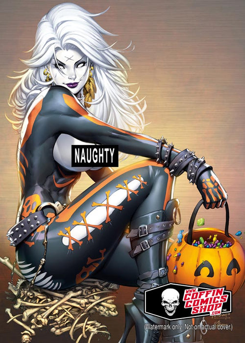 Lady Death: Naughty Skull Play Metallicard