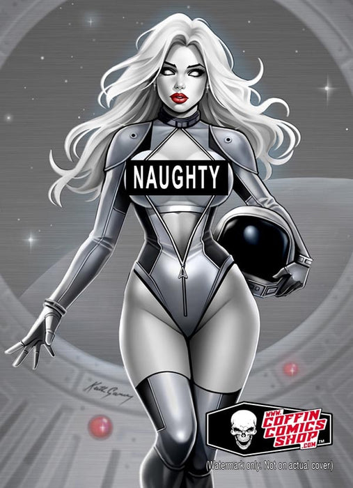 Lady Death: Naughty Space Force Birthday Metallicard (Mockup)
