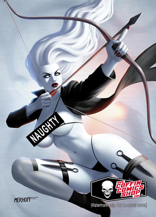 Lady Death: Naughty Bow & Arrow Metallicard