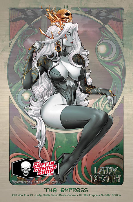 Lady Death: Oblivion Kiss #1 – Lady Death Tarot Major Arcana – III. The Empress Metallic Edition