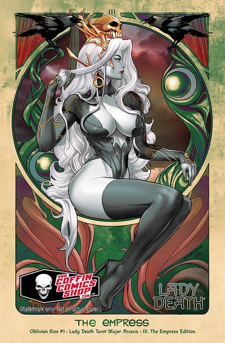 Lady Death: Oblivion Kiss #1 – Lady Death Tarot Major Arcana – III. The Empress Edition