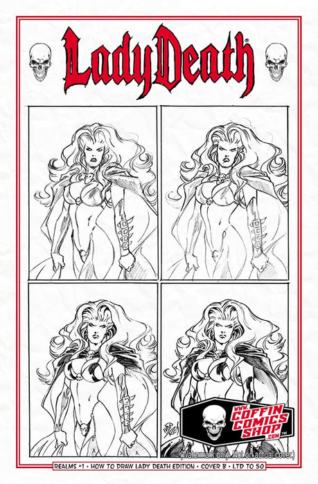 Lady Death: Realms #1 - How to Draw Lady Death Edition - Cover B