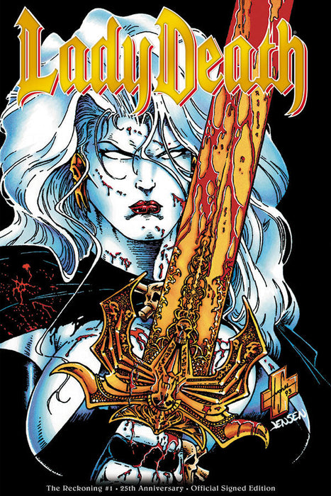 Lady Death: The Reckoning #1 - 25th Anniversary Official Signed Edition (LOW #4) - Catacomb 6/27