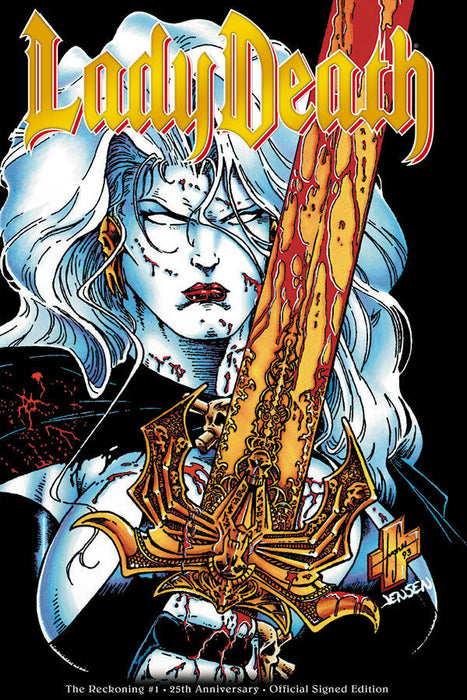 Lady Death: The Reckoning #1 - 25th Anniversary Official Signed Edition (LOW #6) - Catacomb 9/26