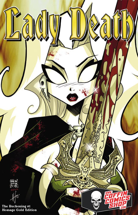 Lady Death: The Reckoning #1 - Homage Gold Edition (BP Edition!) - Catacomb 6/27