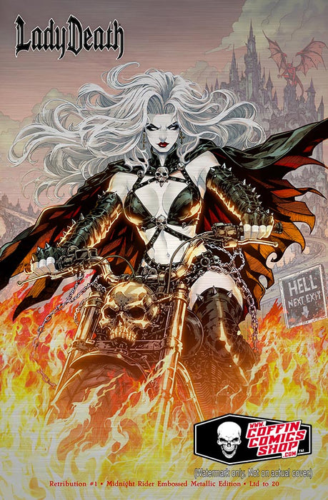 Lady Death: Retribution #1 - Midnight Rider Embossed Metallic Edition