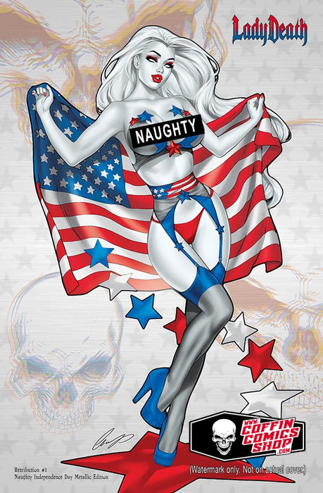 Lady Death: Retribution #1 - Naughty Independence Day Metallic Edition