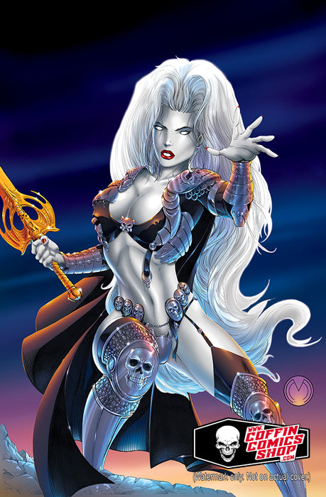 Lady Death: Retribution #1 - Warrior Embossed Metal Virgin Art Edition (BP Edition!) - Catacomb 3/19