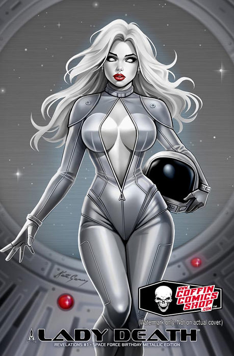 Lady Death: Revelations #1 - Space Force Birthday Metallic Edition
