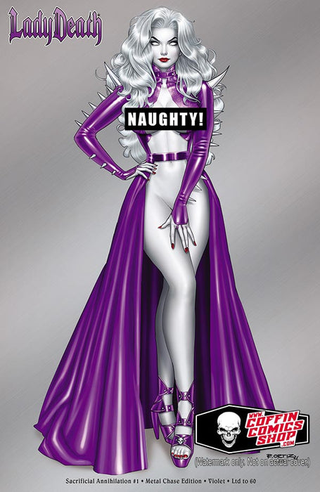 Lady Death: Sacrificial Annihilation - Metal Chase Edition - Violet (Publisher File Copy) - Catacomb 10/15