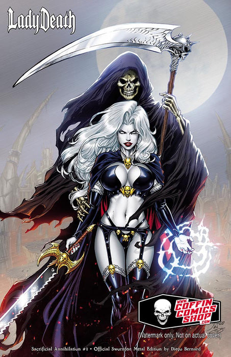 Lady Death: Sacrificial Annihilation - Official Swornfest Metal Edition by Diego Bernard (LOW #4) - Catacomb 1/2