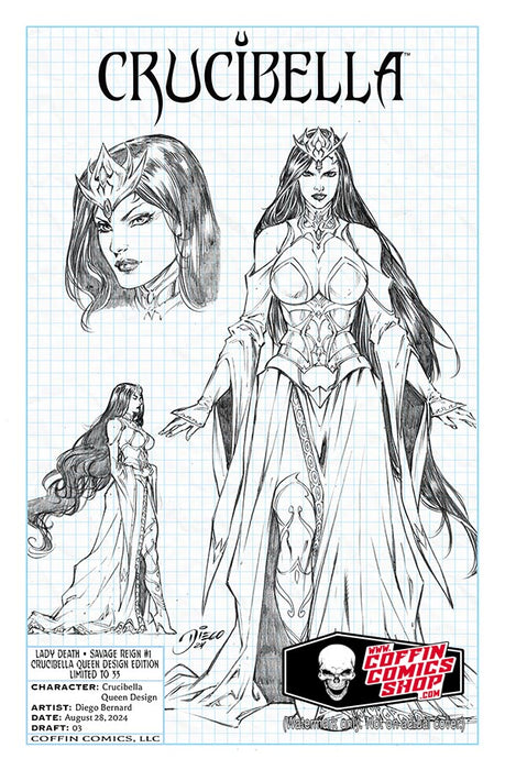 Lady Death: Savage Reign #1 - Crucibella Queen Design Edition