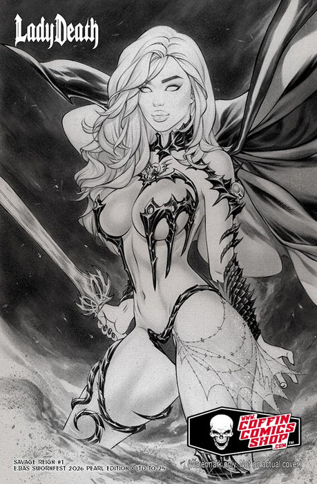 Lady Death: Savage Reign #1 - e.Bas Swornfest 2026 Pearl Edition