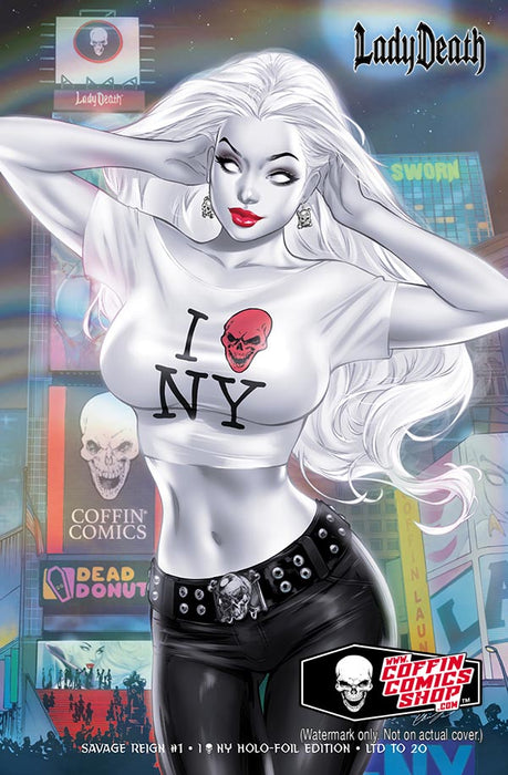 Lady Death: Savage Reign #1 - I (King Skull) NY Holo-Foil Edition