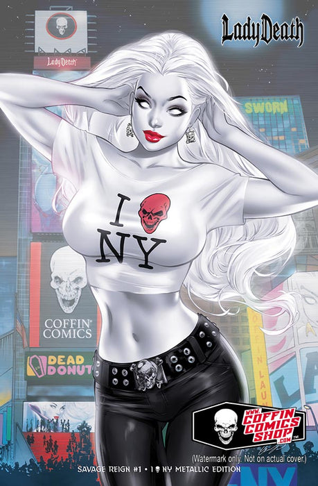 Lady Death: Savage Reign #1 - I (King Skull) NY Metallic Edition
