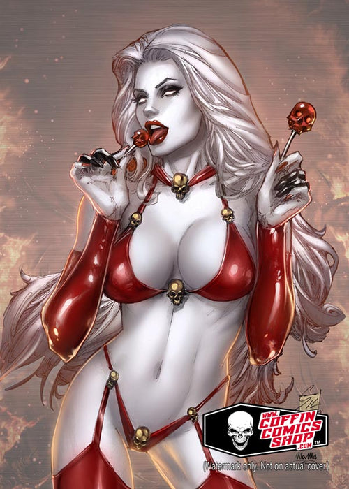 Lady Death: Skullipop Scarlet Metallicard