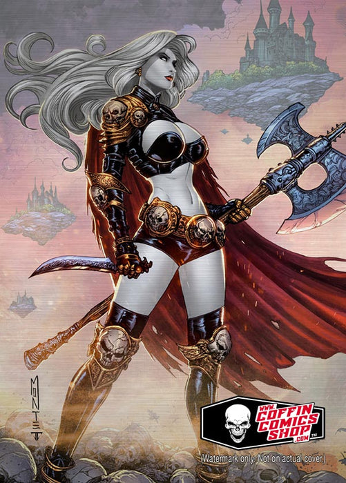 Lady Death: Sky Tower Metallicard (Mockup)