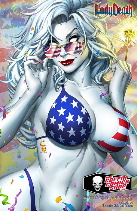 Lady Death: Swimsuit #1 - Fireworks Holo-Foil Edition