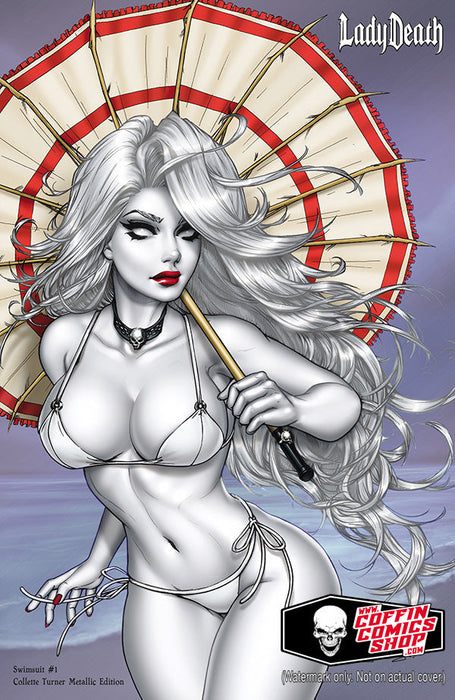 Lady Death: Swimsuit #1 - Collette Turner Metallic Edition (LOW #6) - Catacomb 9/19