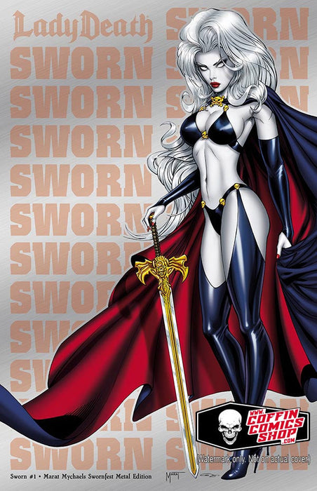 Lady Death: Sworn #1 - Marat Mychaels Swornfest Metal Edition (LOW #4) - Catacomb 9/24