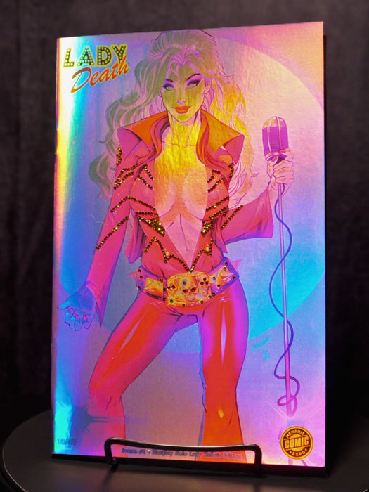 Lady Death: Sworn #1 - Naughty Holo Lady Hellvis Edition - Mega Jeweled Copy!