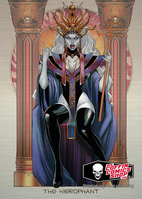Lady Death: Tarot Major Arcana - V. The Hierophant Metallicard